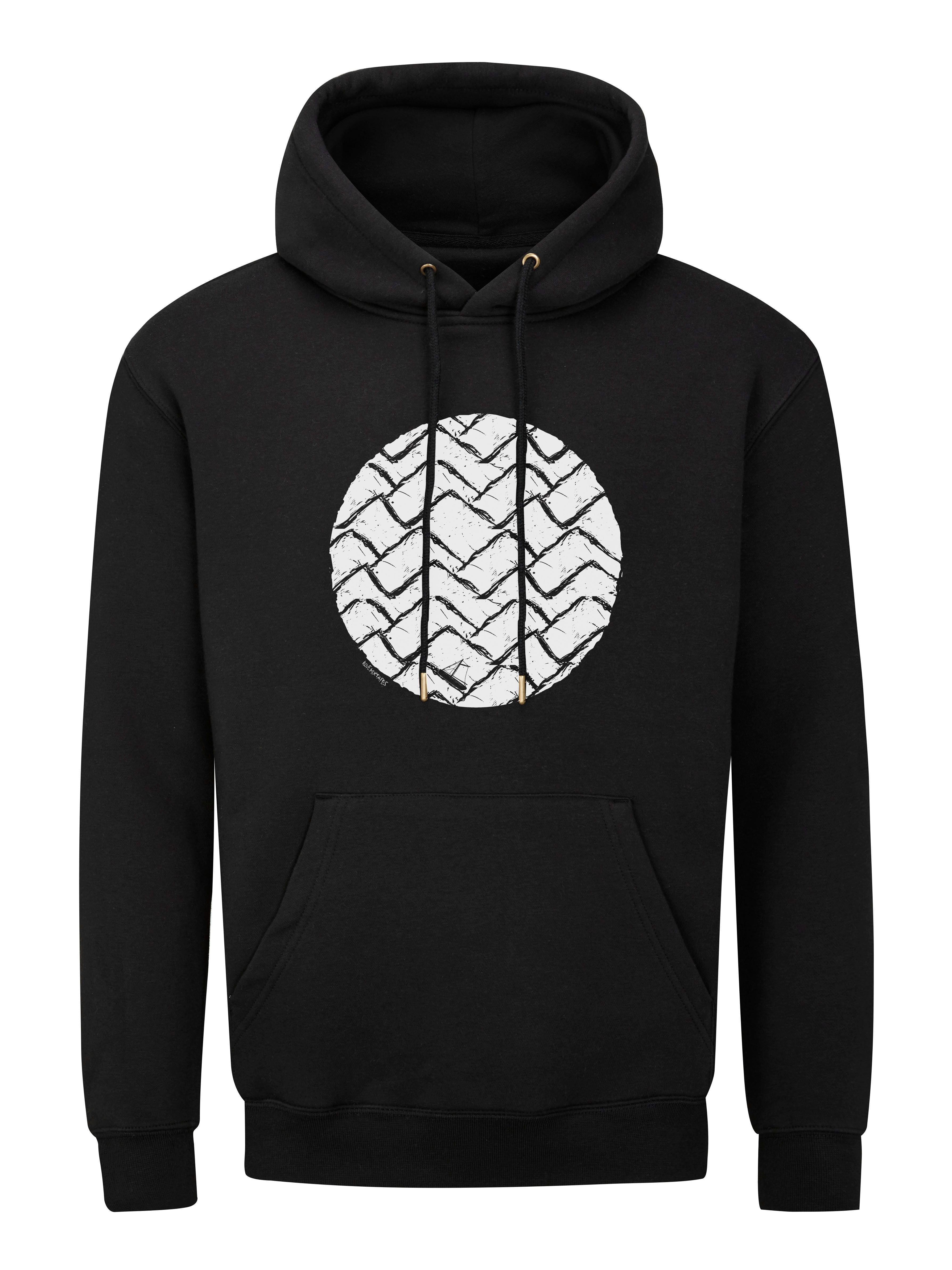 Wellen im Kreis Essential Hoodie - Black