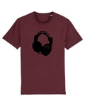 Kopfhörer Unisex T-Shirt - Weinrot