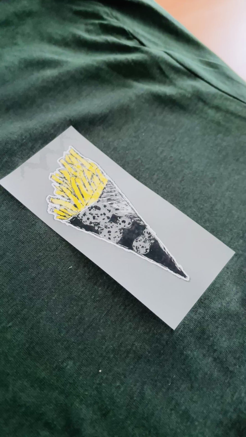 Pommestüte DTF Transfer  Hochwertiger Textilprint zum Aufbügeln / Bügelbild