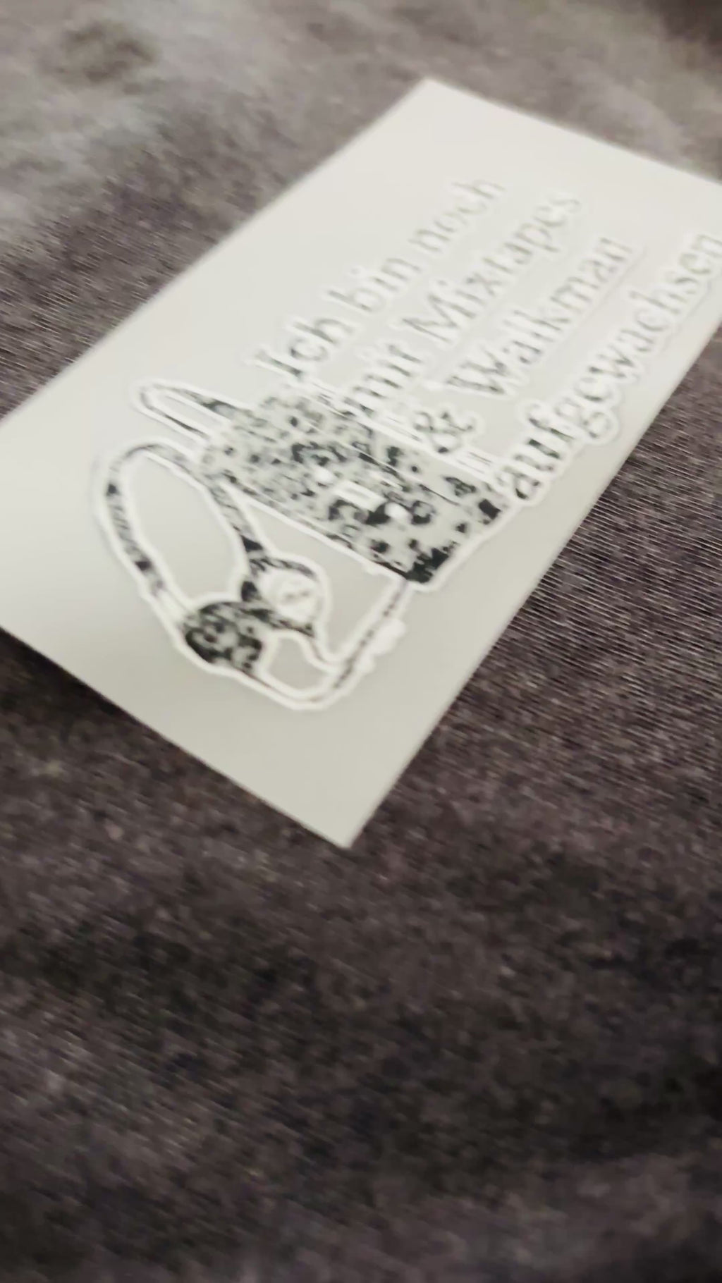 Ich bin noch mit Mixtapes und Walkman aufgewachsen... DTF Transfer  Hochwertiger Textilprint zum Aufbügeln / Bügelbild